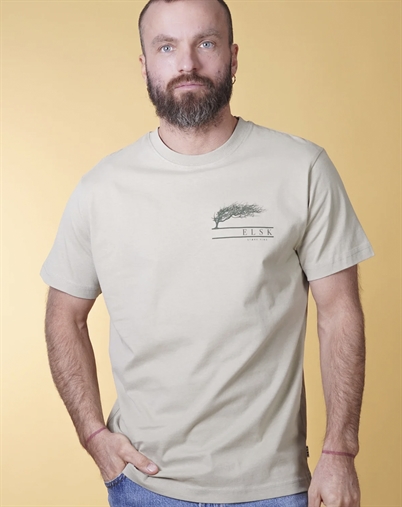 Elsk - Stærk Vind CH 's Brushed T-shirt - Sand Stone